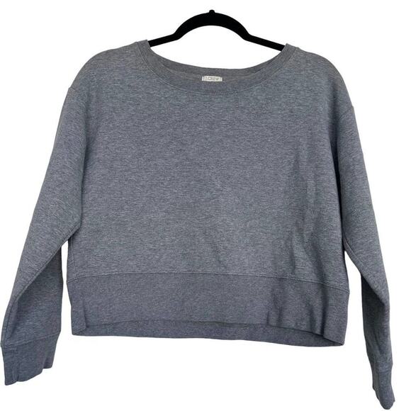 J.Crew Factory Gray Cotton Blend Long Sleeve Pullover Sweater Size S C0079 - Picture 1 of 6
